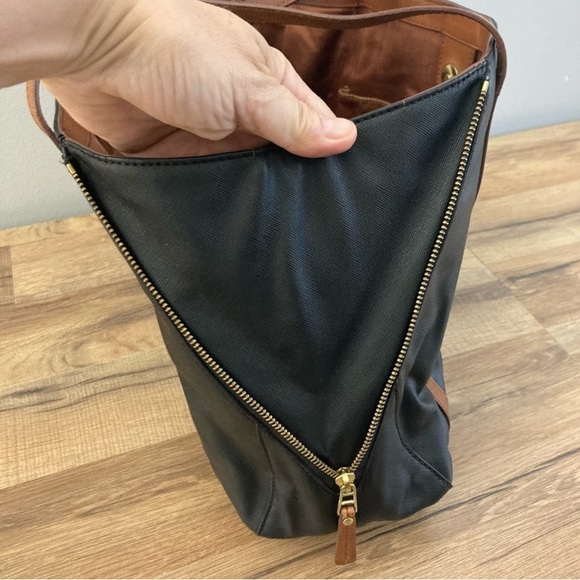 Fossil Ava PVC Leather Expandable Shopper Tote Bag - Picture 6 of 13